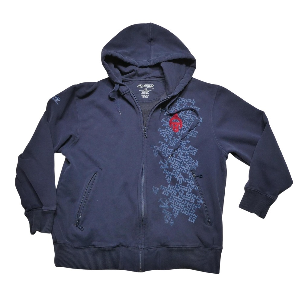 Washington Capitals Hoodie Mens Large Blue NHL Hockey Alex Ovechkin Full Zip CCM